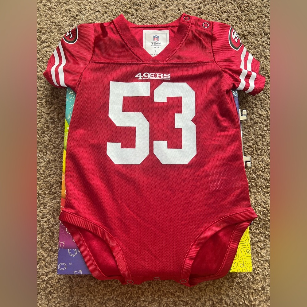 SOLD: 49ers onesie/creeper jersey